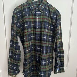 Men’s Green & Blue Plaid Button Down Shirt - never worn!